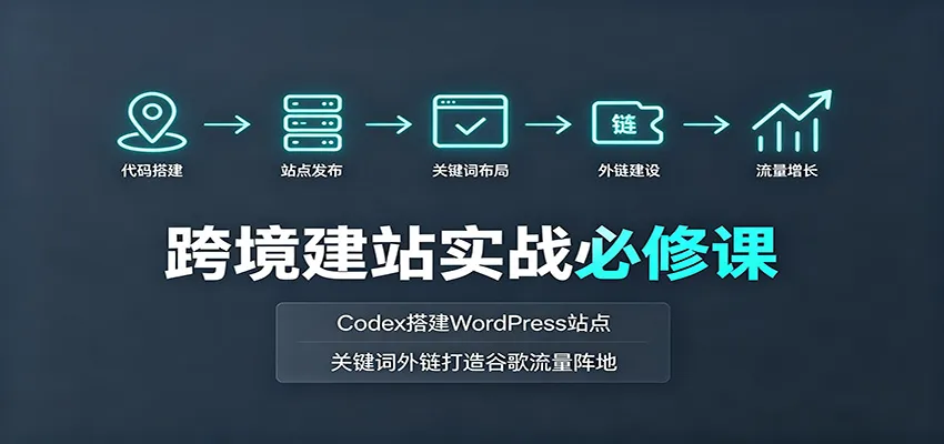 跨境建站实战必修课：Codex搭建WordPress站点，关键词外链打造谷歌流量阵地-续财库