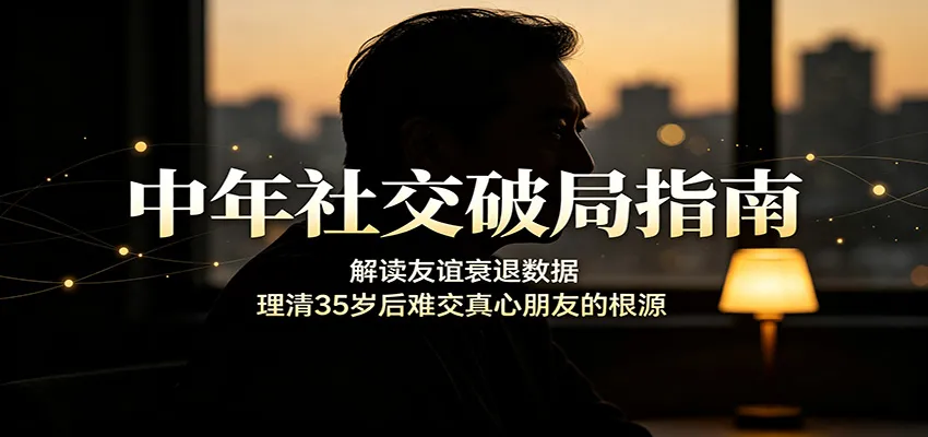 中年社交破局指南：解读友谊衰退数据，理清35岁后难交真心朋友的根源-续财库
