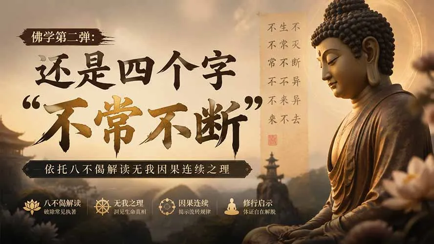 付费文章：佛学第二弹：还是四个字“不常不断”依托八不偈解读无我因果连续之理-续财库