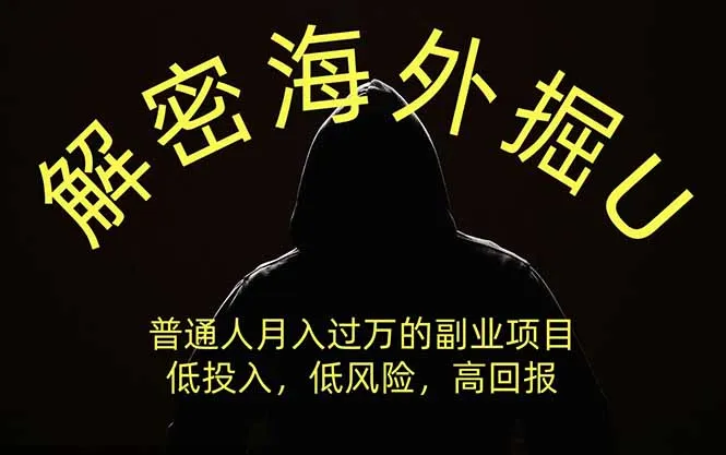 解密海外掘U，普通人月入过万的副业项目，低投入、低风险高回报，没有之一-续财库