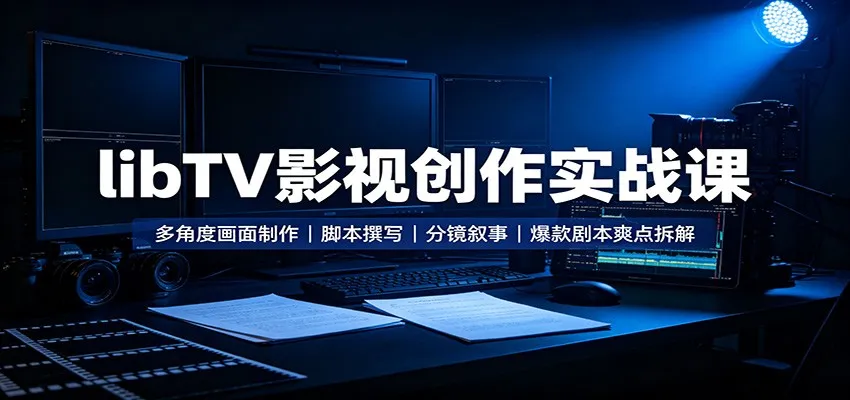 libTV影视创作实战课：多角度画面制作，脚本撰写，分镜叙事，爆款剧本爽点拆解-续财库
