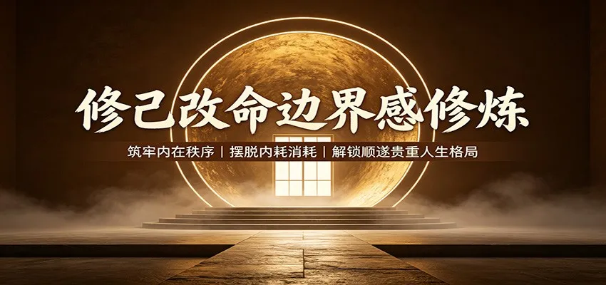 修己改命边界感修炼：筑牢内在秩序，摆脱内耗消耗，解锁顺遂贵重人生格局-续财库