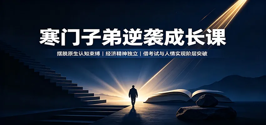 寒门子弟逆袭成长课：摆脱原生认知束缚，经济精神独立，借考试与人情实现阶层突破-续财库