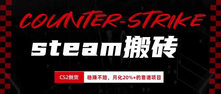 steam搬砖，倒卖cs2饰品，达到月化20%+的收益，真正的靠谱可落地长期项目-续财库