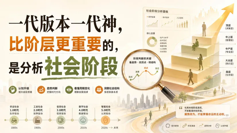 付费文章:一代版本一代神,比阶层更重要的,是分析社会阶段-续财库