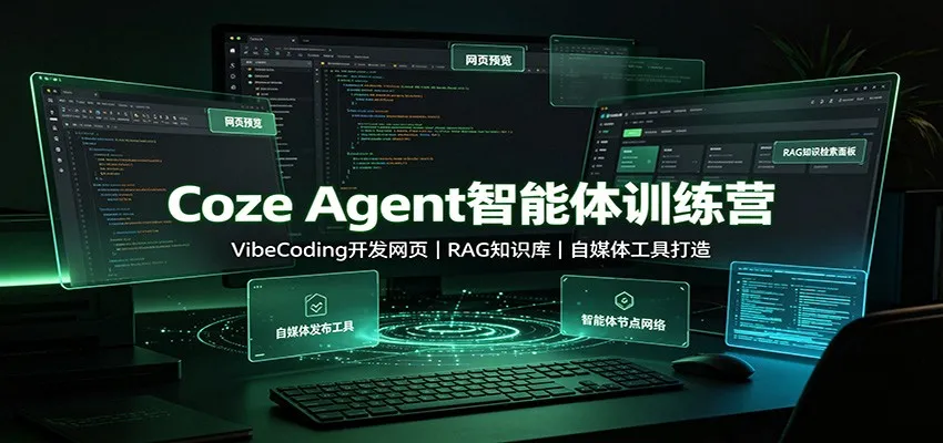 Coze Agent智能体训练营:VibeCoding开发网页,RAG知识库,自媒体工具打造-续财库