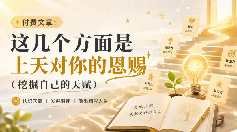 付费文章:这几个方面是上天对你的恩赐(挖掘自己的天赋)-续财库