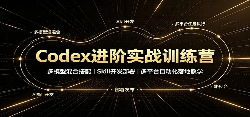 Codex进阶实战训练营:多模型混合搭配,Skill开发部署,多平台自动化落地教学-续财库