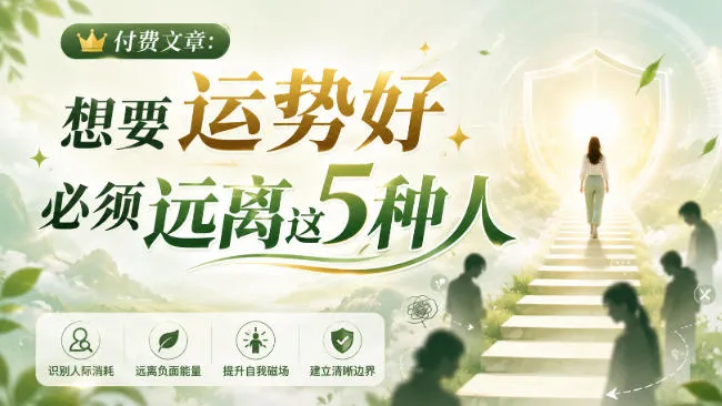 付费文章：想要运势好，必须远离这5种人-续财库