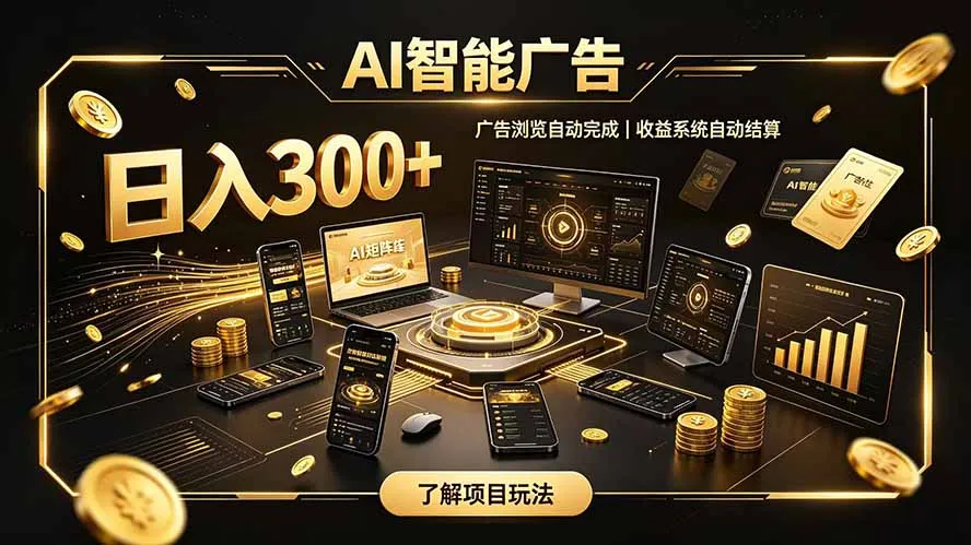 自研 AI 系统|轻资产起步|长期稳定收益|宝妈 上班族轻轻松松日入300+-续财库