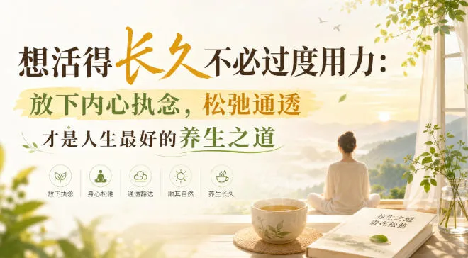付费文章:想活得长久不必过度用力:放下内心执念,松弛通透才是人生最好的养生之道-续财库