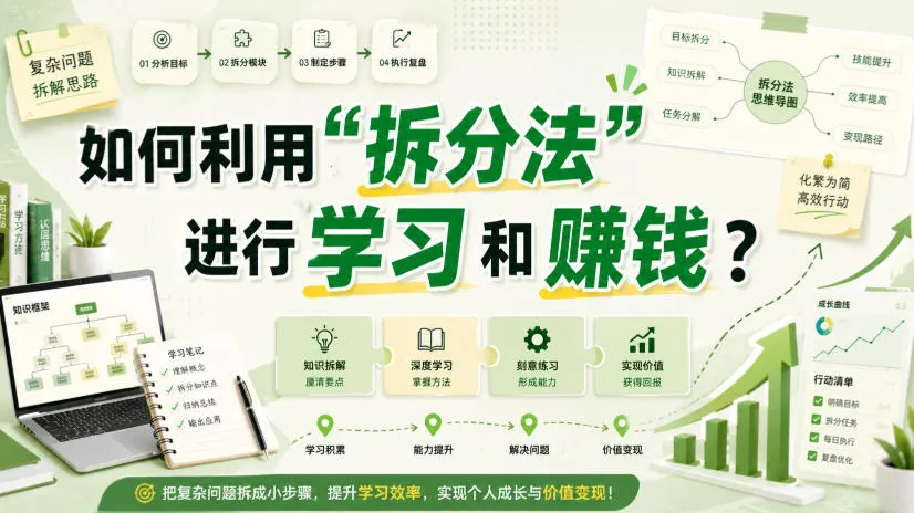 付费文章:如何利用“拆分法”进行学习和賺钱?-续财库