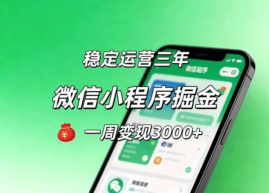 月收益稳定1W+的微信小程序，前期积累客户，后期躺平养老，小白轻松上手-续财库