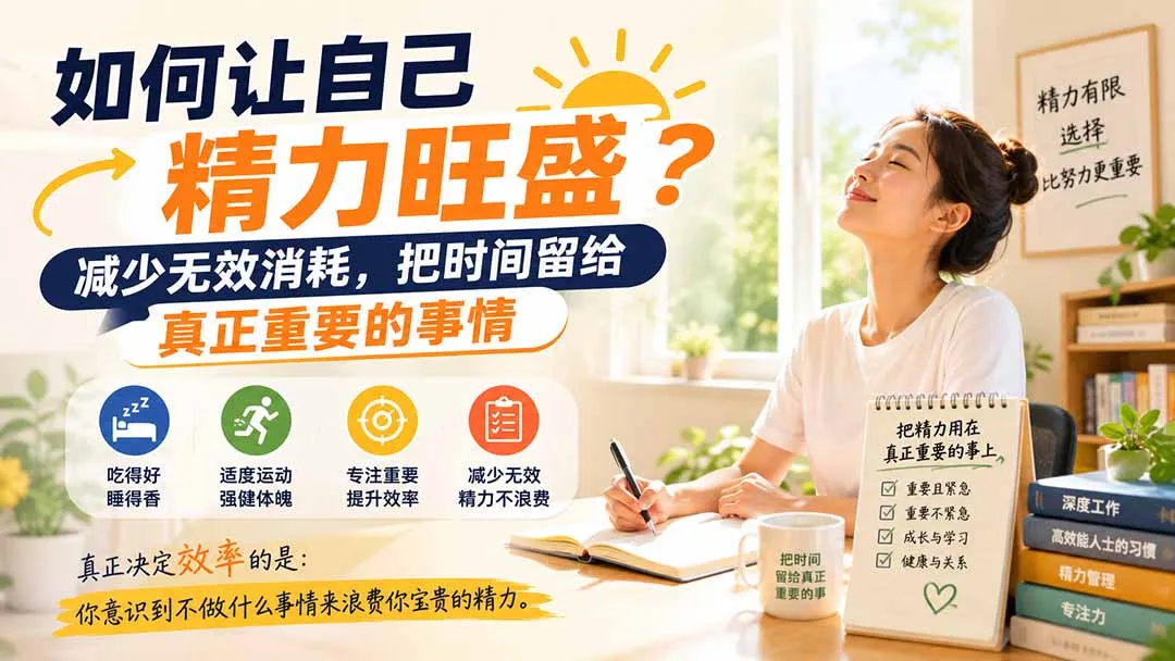 付费文章：如何让自己精力旺盛？减少无效消耗，把时间留给真正重要的事情-续财库
