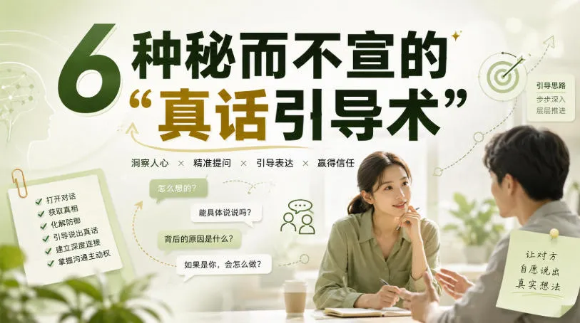 付费文章：6种秘而不宣的“真话引导术”-续财库