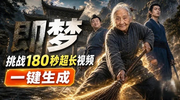 即梦挑战180秒超长视频!一键生成3分钟电影?完整制作流程详细分享!-续财库