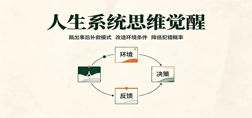 人生系统思维觉醒:跳出事后补救模式,改造环境条件,降低犯错概率-续财库
