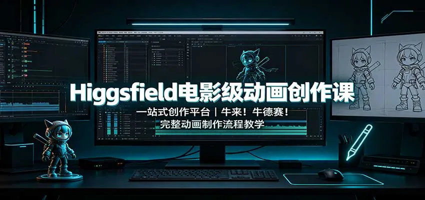 Higgsfield电影级动画创作课:一站式创作平台,牛来!牛德赛!完整动画制作流程教学-续财库