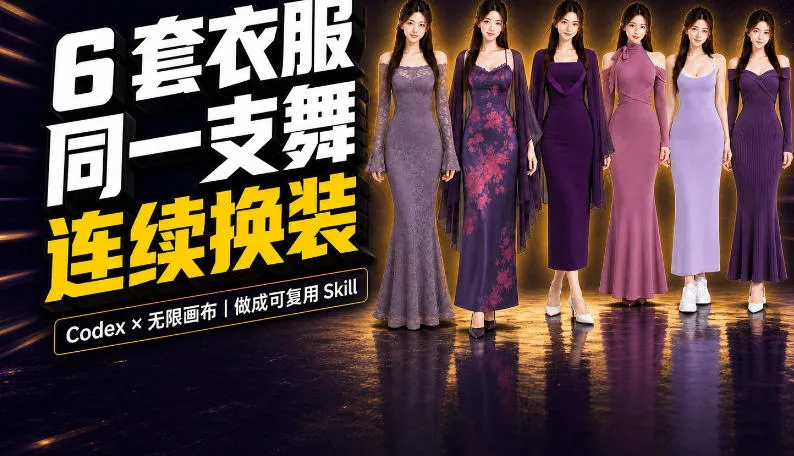同一支舞，6套衣服按顺序切换：我把服装换装视频做成了一个Skill-续财库