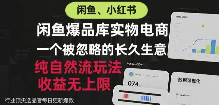 闲鱼小红书实物电商，纯自然流玩法，一个被忽略的长久生意，收益无上限【揭秘】-续财库