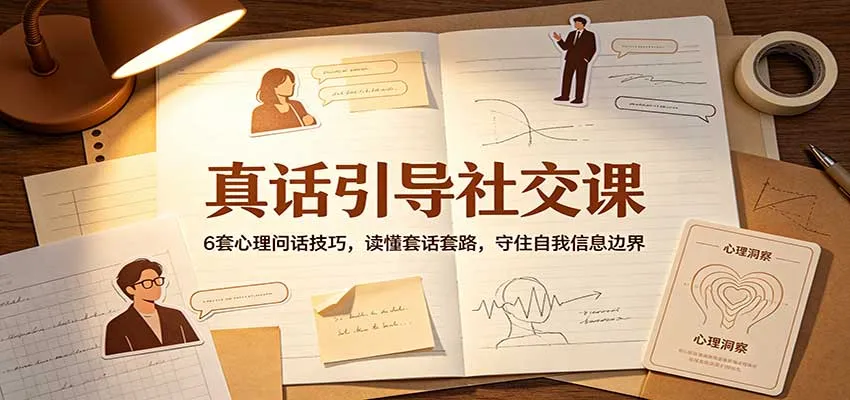 真话引导社交课：6套心理问话技巧，读懂套话套路，守住自我信息边界-续财库