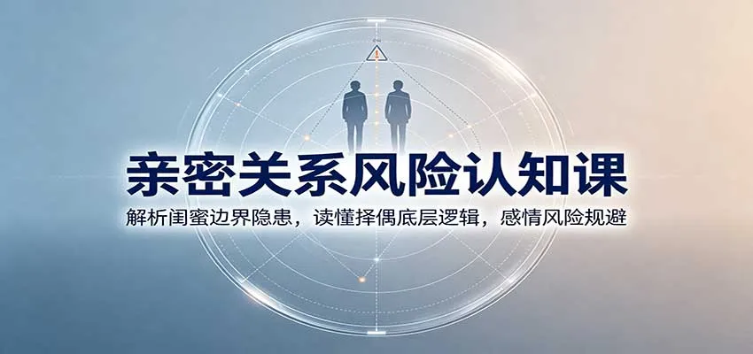 亲密关系风险认知课：解析闺蜜边界隐患，读懂择偶底层逻辑，感情风险规避-续财库
