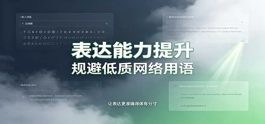 表达能力提升:语言塑造思想逻辑,规避低质网络用语,强化心智感知-续财库