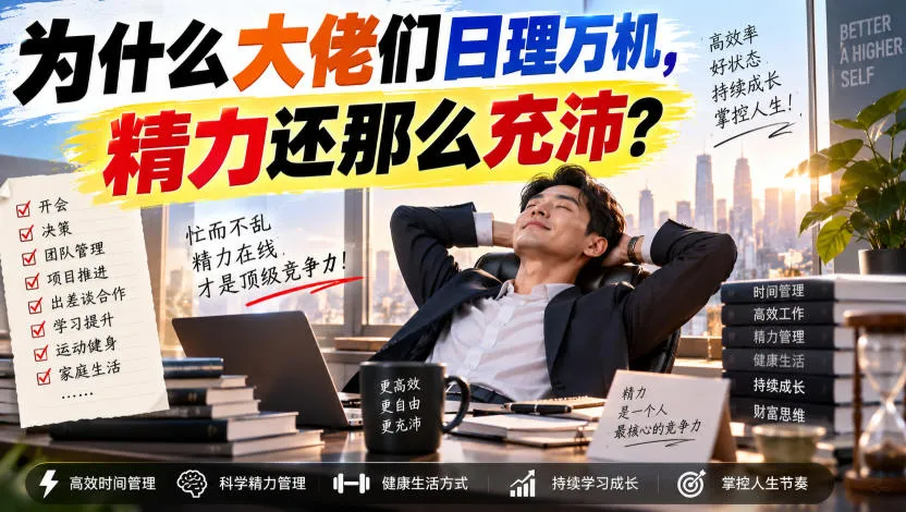 付费文章:为什么大佬们日理万机,精力还那么充沛?-续财库