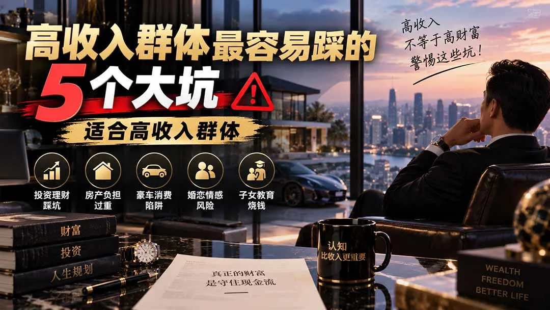 付费文章：高收入群体最容易踩的5个大坑，适合高收入群体-续财库