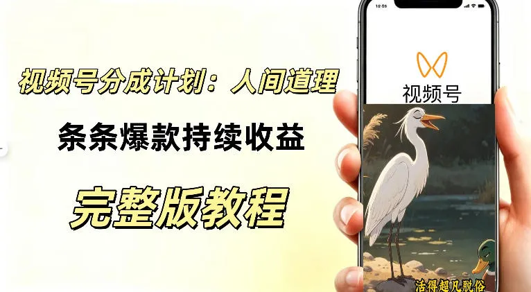 视频号新玩法之AI动漫画风励志视频,不用会画画、不用拍摄,持续化收益,详细拆解-续财库