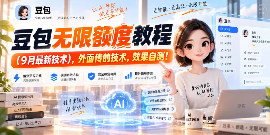 豆包无限额度教程(9月最新技术),外面传的技术,效果自测!-续财库