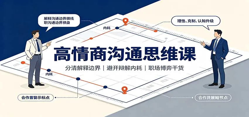 高情商沟通思维课:分清解释边界,避开辩解内耗,职场博弈干货-续财库