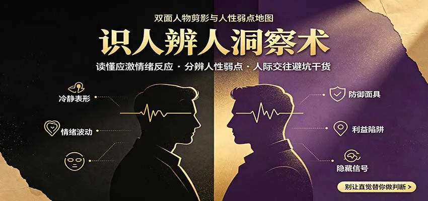 识人辨人终极心法:读懂应激情绪反应,分辨人性弱点,人际交往避坑干货-续财库