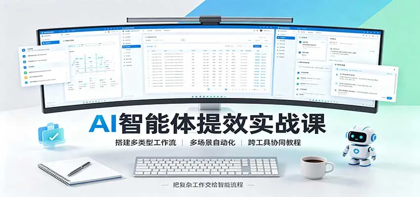 AI智能体提效实战课：搭建多类型工作流，多场景自动化，跨工具协同教程-续财库