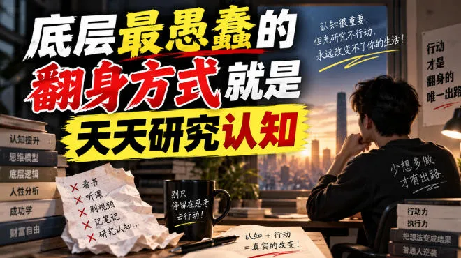 付费文章：底层最愚蠢的翻身方式就是天天研究认知-续财库
