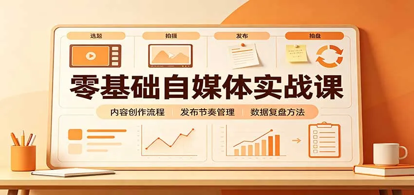 零基础自媒体实战课:赛道人设冷启动,内容创作复盘,公私域商业闭环-续财库
