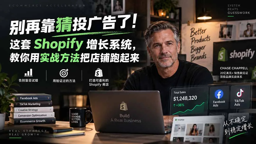 别再靠猜投广告了!这套 Shopify 增长系统,教你用实战方法把店铺跑起来【原创双语字幕】-续财库