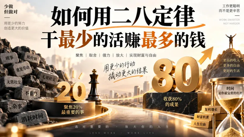 付费文章:如何用二八定律干最少的活賺最多的钱-续财库