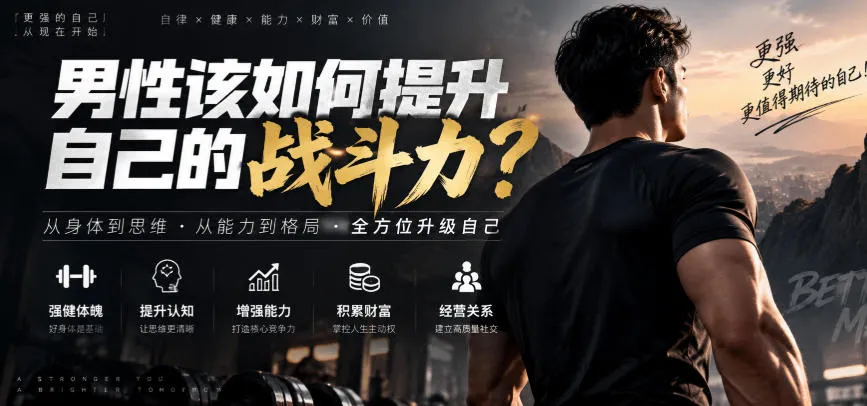 付费文章:男性该如何提升自己的战斗力?-续财库