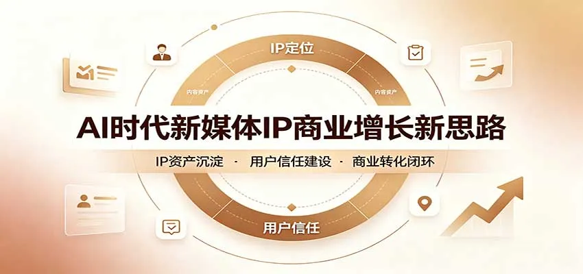 AI时代新媒体IP商业增长新思路:摒弃复杂运营套路,用极简思维打通获客路径-续财库