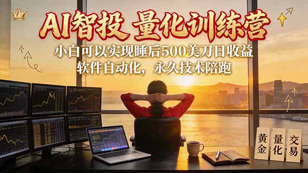 AI智投EA量化训练营【第三期】,多策略智投+防爆技术+趋势分析 ,轻松上手,矩阵放大,长期稳定。-续财库