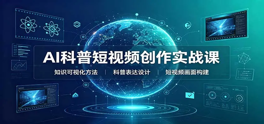 AI科普短视频创作实战课:配套要点文档,文案与视频提示词模板教学-续财库