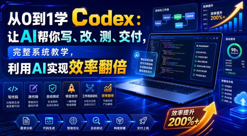 从0到1学Codex：让AI帮你写、改、测、交付，完整系统教学，利用AI实现效率翻倍(更新0918)-续财库