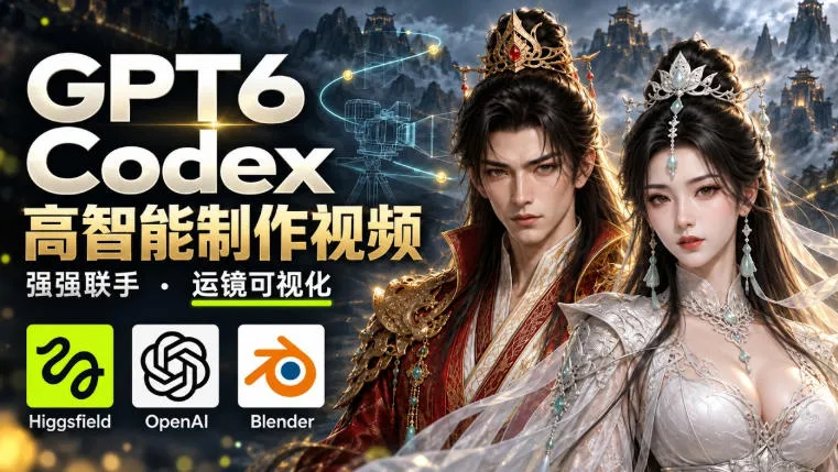 GPT-6 Astra×Codex高智能制作视频！联手Higgsfield，运镜可视化实战-续财库