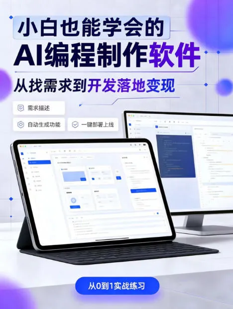 手把手教会你ai编程制作软件到变现全路径，零基础小白轻松上手，从找需求到开发落地变现【揭秘】-续财库
