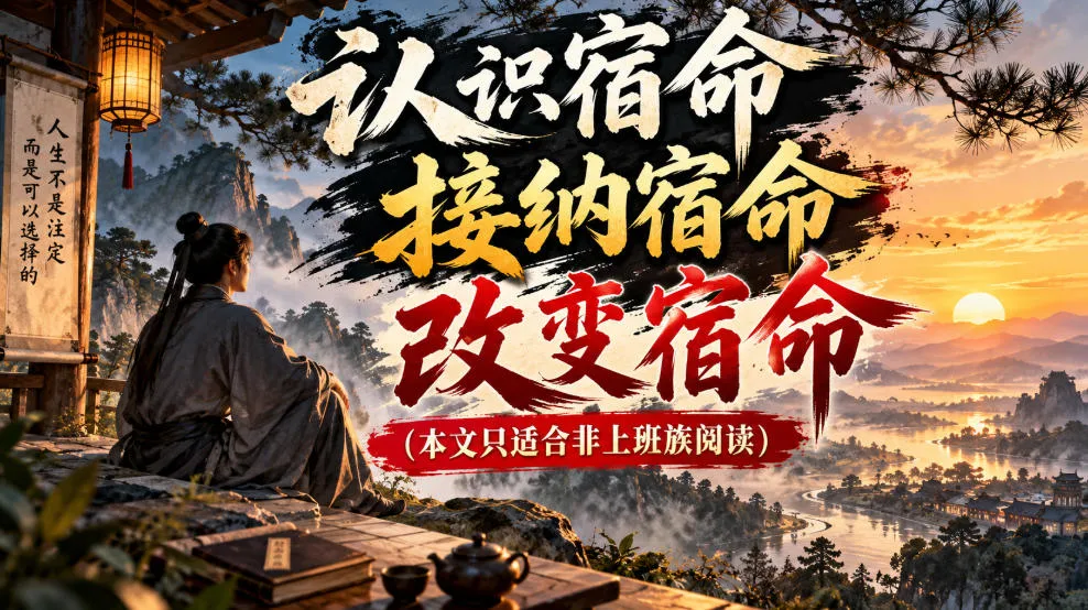 某公众号付费文章:认识宿命,接纳宿命,改变宿命(本文只适合非上班族阅读)-续财库