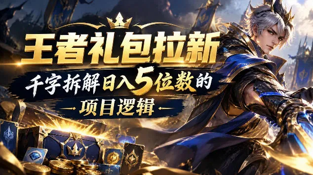 王者游戏礼包拉新_千字拆解日入5位数的项目逻辑-续财库