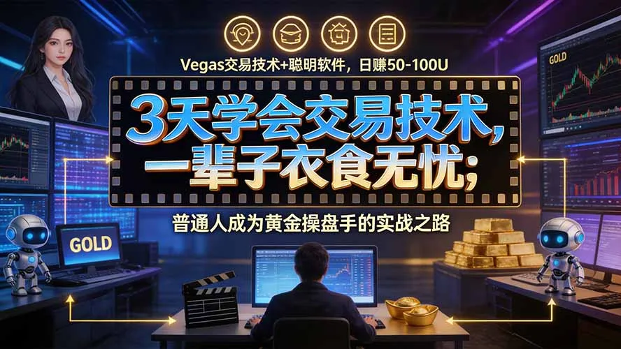 3天学会做交易,普通人快速成为操盘手” Vegas交易系统+聪明软件 , 日赚50-1000U, 长期稳定,小白轻松上手-续财库