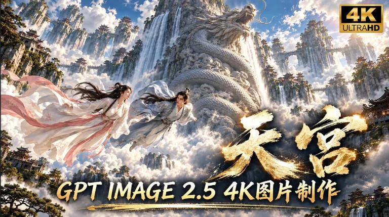 GPT Image 2.5实测!4K到底多清楚?皮肤、手指、修图与天宫场景全面测试-续财库