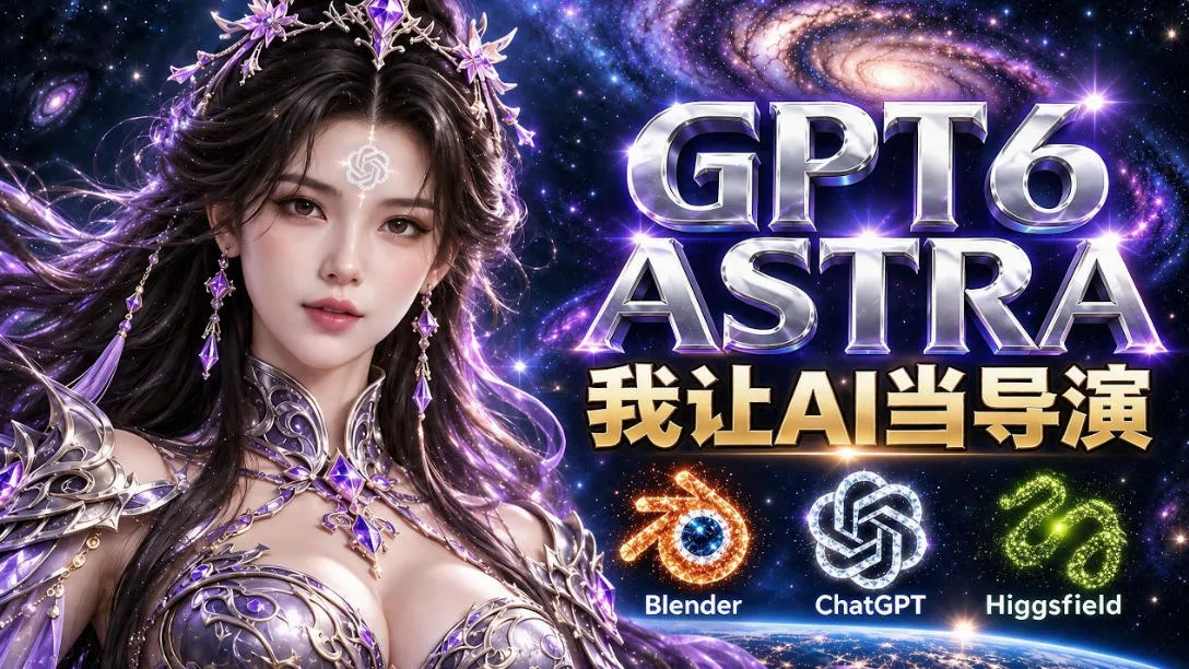 让GPT-6 Astra当导演!Higgsfield和Blender实战打造30秒玄幻精准运镜短片!-续财库